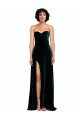 Shop Sweetheart Fluid Velvet Bridesmaid Dress / Prom Dress with High Split